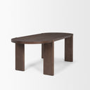 Sohan Dark Elm Wood Oval Dining Table - Default Title
