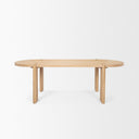 Sohan Light Brown Wood Oval Dining Table - Default Title