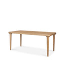Suvan 72L Light Brown Rectangular Oak Wood Dining Table - Default Title