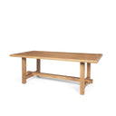 Suke Rectangular Natural Wood Trestle Dining Table - Default Title