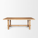 Suke Rectangular Natural Wood Trestle Dining Table - Default Title