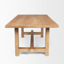 Suke Rectangular Natural Wood Trestle Dining Table - Default Title