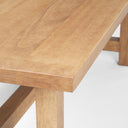 Suke Rectangular Natural Wood Trestle Dining Table - Default Title