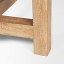 Suke Rectangular Natural Wood Trestle Dining Table - Default Title