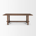 Suke 84 Medium Brown Rectangular Oak Dining Table - Default Title