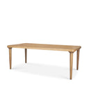 Suvan 84L Light Brown Rectangular Oak Wood Dining Table - Default Title