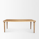 Suvan 84L Light Brown Rectangular Oak Wood Dining Table - Default Title