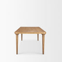Suvan 84L Light Brown Rectangular Oak Wood Dining Table - Default Title