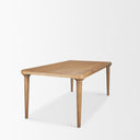Suvan 84L Light Brown Rectangular Oak Wood Dining Table - Default Title