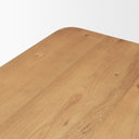 Suvan 84L Light Brown Rectangular Oak Wood Dining Table - Default Title