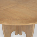 Sonomi Brown Solid Rubber Wood w Round Oak Tabletop Dining Table - Default Title