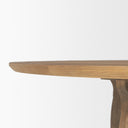 Sonomi Brown Solid Rubber Wood w Round Oak Tabletop Dining Table - Default Title