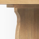 Sonomi Brown Solid Rubber Wood w Round Oak Tabletop Dining Table - Default Title