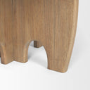 Sonomi Brown Solid Rubber Wood w Round Oak Tabletop Dining Table - Default Title
