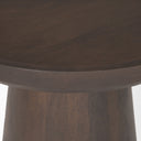 Takoda Dark Brown Wood Tapered Drum Accent Table - Default Title