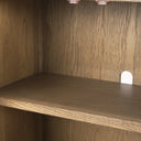 Sina Brown Oak Wood w Natural Rattan 4 Door Sideboard - Default Title