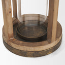Andy I Large Natural Wood Cylindrical Lantern - Default Title