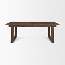 Takota Dark Brown Rectangular Oak Wood w Birch Wood Legs Extendable Dining Table - Default Title