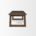 Takota Dark Brown Rectangular Oak Wood w Birch Wood Legs Extendable Dining Table - Default Title