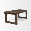 Takota Dark Brown Rectangular Oak Wood w Birch Wood Legs Extendable Dining Table - Default Title