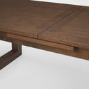 Takota Dark Brown Rectangular Oak Wood w Birch Wood Legs Extendable Dining Table - Default Title