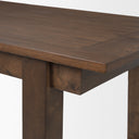 Takota Dark Brown Rectangular Oak Wood w Birch Wood Legs Extendable Dining Table - Default Title