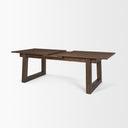 Takota Dark Brown Rectangular Oak Wood w Birch Wood Legs Extendable Dining Table - Default Title
