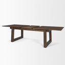 Takota Dark Brown Rectangular Oak Wood w Birch Wood Legs Extendable Dining Table - Default Title