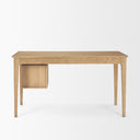 Tino Light Brown Oak Wood w 4 Drawers Desk - Default Title