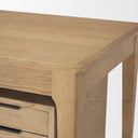 Tino Light Brown Oak Wood w 4 Drawers Desk - Default Title