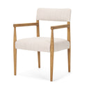 Toni Light Brown Nettlewood wCream Heathered Performance Fabric Dining Chair - Default Title