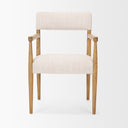 Toni Light Brown Nettlewood wCream Heathered Performance Fabric Dining Chair - Default Title
