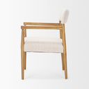 Toni Light Brown Nettlewood wCream Heathered Performance Fabric Dining Chair - Default Title
