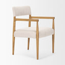 Toni Light Brown Nettlewood wCream Heathered Performance Fabric Dining Chair - Default Title