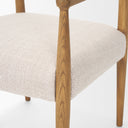 Toni Light Brown Nettlewood wCream Heathered Performance Fabric Dining Chair - Default Title