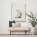 Shae Brown Wood w Oatmeal Fabric Bench - Default Title
