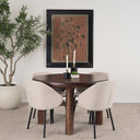 Soma 48 Red Brown Acacia Wood Round Dining Table - Default Title