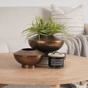 Quiana Large Gold Metal Vase - Default Title