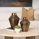 Perrin Small Brushed Gold Metal Decorative Vase - Default Title