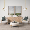 Cybill Brushed Brass w White Metal Shade 1-Light Wall Pendant - Default Title
