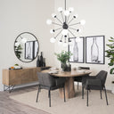Barbara Matte Black Metal w Frosted Glass Globes 18-Light Chandelier - Default Title