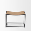 Taniel Light Brown Wood w Black Metal Stool - Default Title