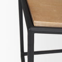 Taniel Light Brown Wood w Black Metal Stool - Default Title