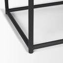 Taniel Light Brown Wood w Black Metal Stool - Default Title