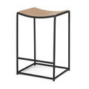 Taniel Light Brown Wood w Black Metal Counter Stool - Default Title