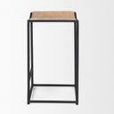Taniel Light Brown Wood w Black Metal Counter Stool - Default Title