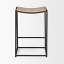 Taniel Light Brown Wood w Black Metal Counter Stool - Default Title