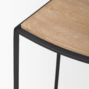 Taniel Light Brown Wood w Black Metal Counter Stool - Default Title
