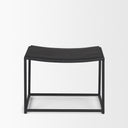 Taniel Textured Black Wood w Black Metal Stool - Default Title