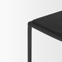 Taniel Textured Black Wood w Black Metal Stool - Default Title